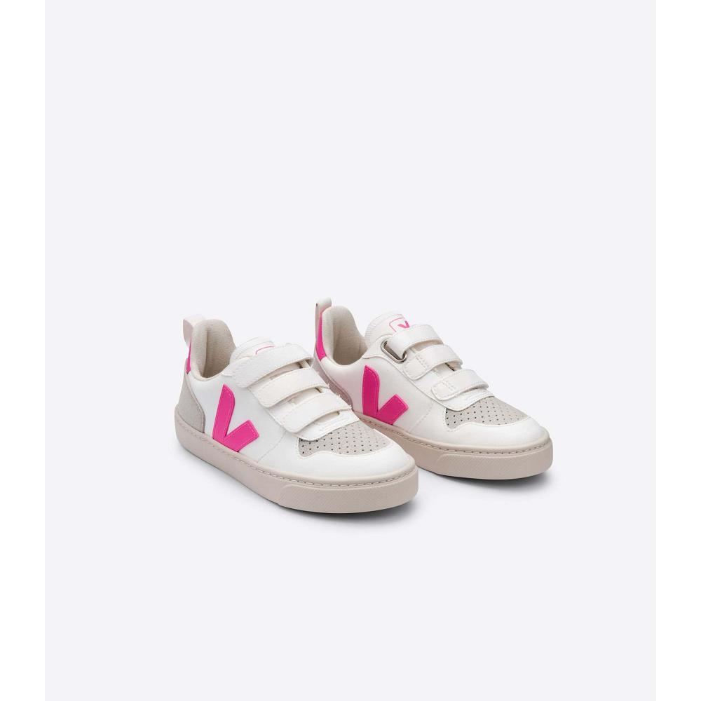 White/Purple Kids' Veja V-10 CWL Sneakers | AU 845MQZ